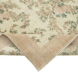 Handwoven anatolian beige carpet 147 cm x 246 cm