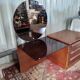 Wood and glass dressing table 1970