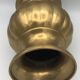 Vintage ball shape vase with godron in brass