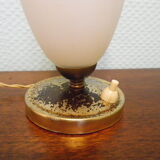 Old table lamp, patina look, 40s/50s