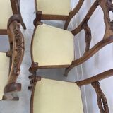 Set of six Louis Philippe style chairs in cherry wood, 19th century