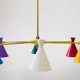 Chandelier 6 articulable arm multicolored