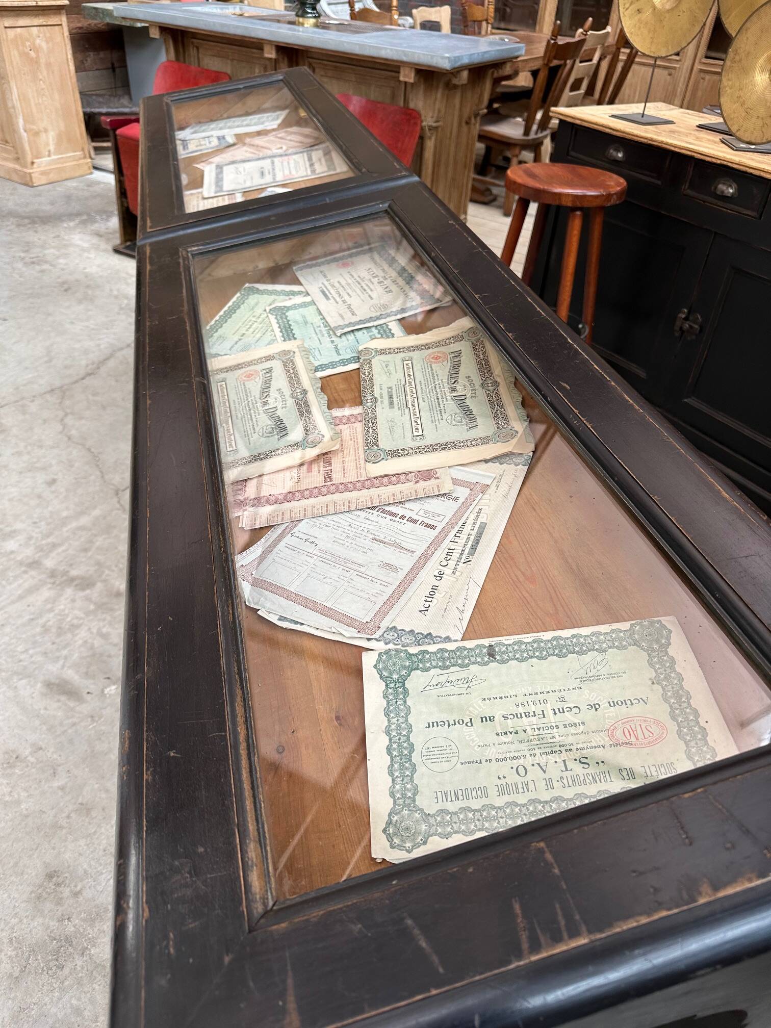 Late 19th century museum display cabinet console