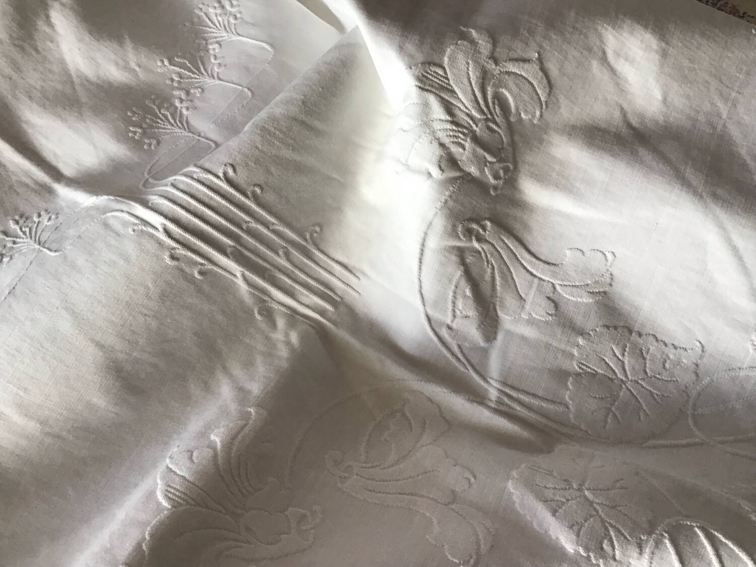 White cotton bedspread