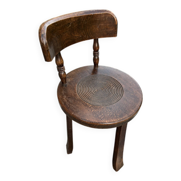 Brutalist tripod chair in the style of Charles Dudouyt – Popular art, 1940s