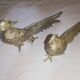 Silver metal peacocks couple