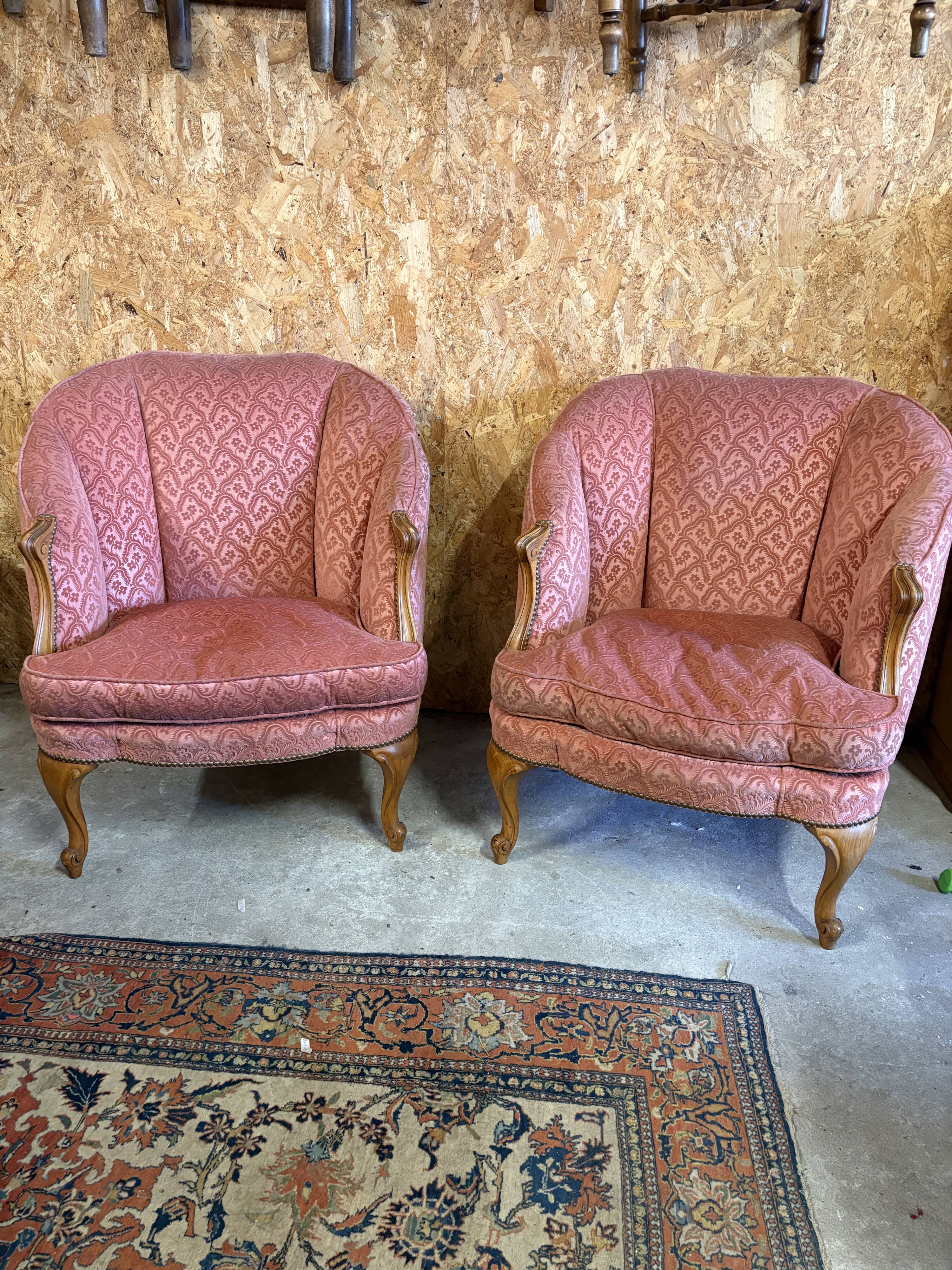 Lot de deux bergères
