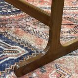 English teak coffee table with glass and tiled top - 1970s work