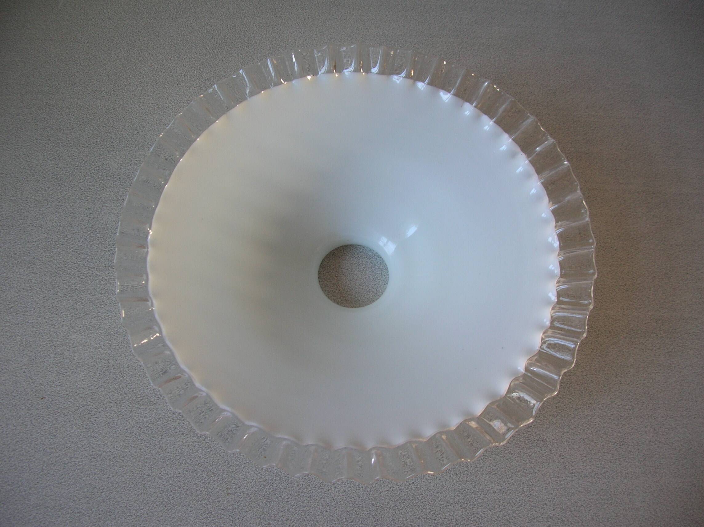 Opaline glass wafer lampshade