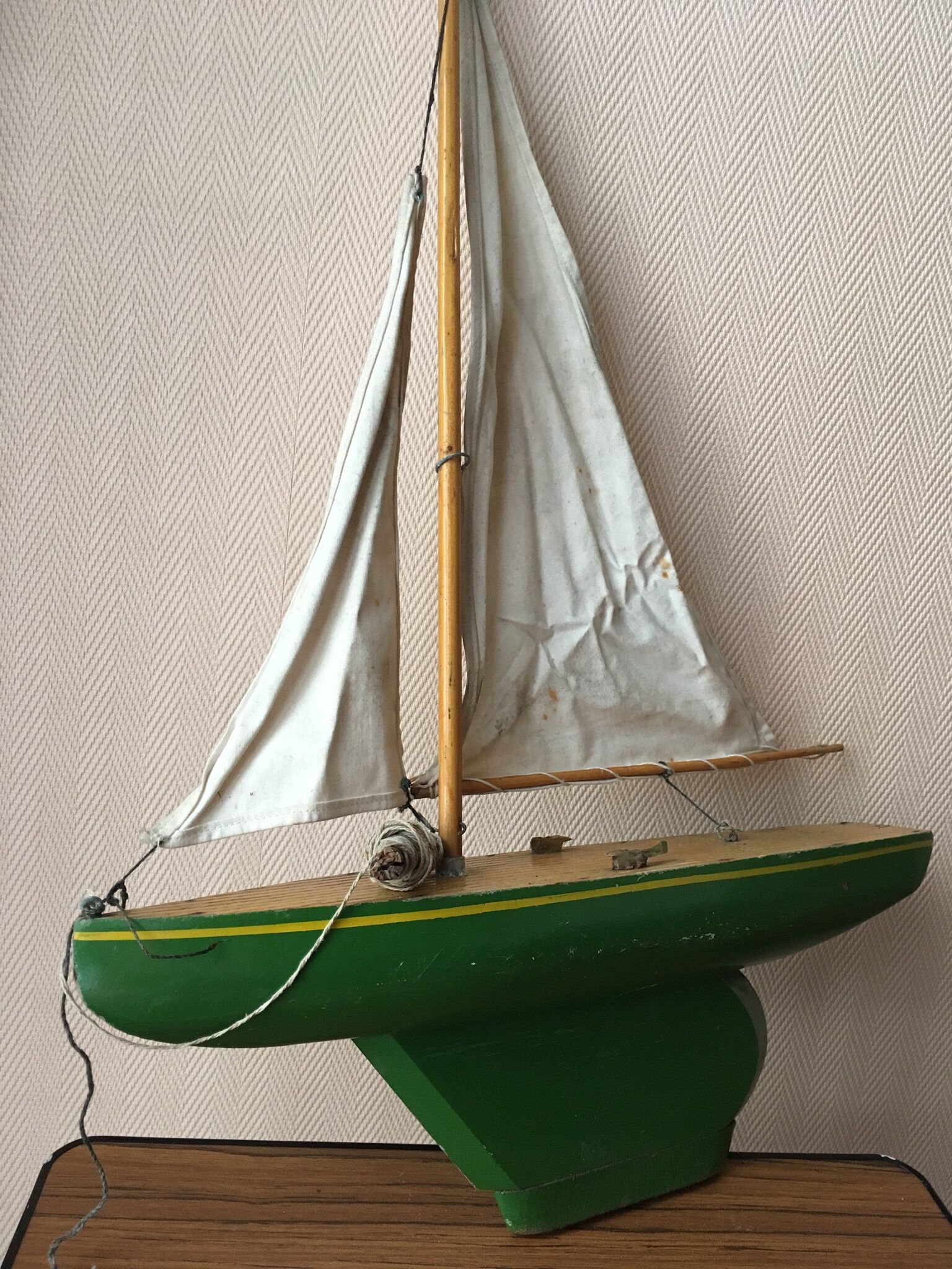 Wooden sailboat