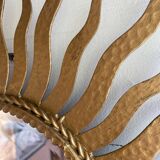 Golden sun mirror 50cm from the 70s.
