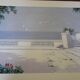Giorgio Zuppini, Terrace by the Sea with Seagulls, Lithograph, 1970