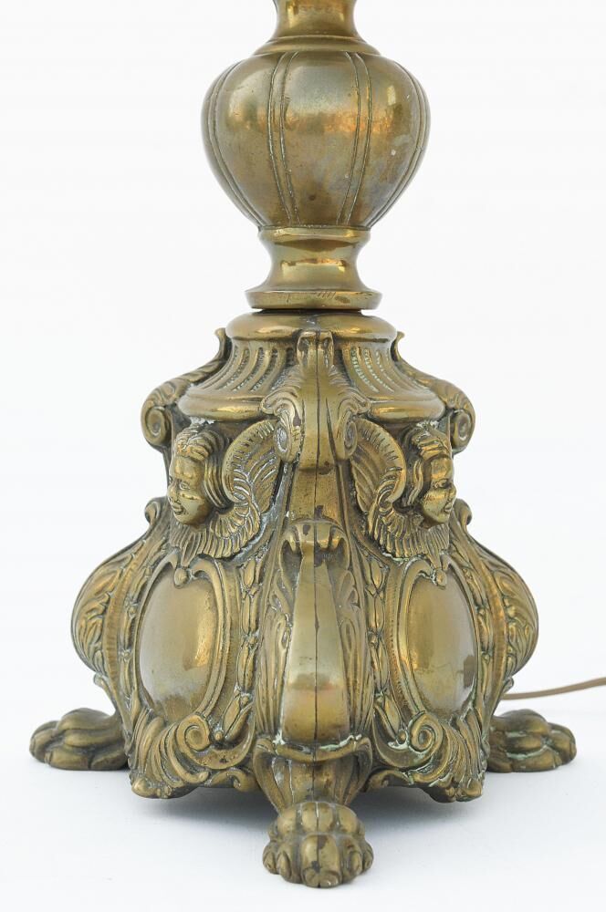 Electrified gilded bronze candle