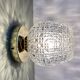 Vintage glass globe wall or ceiling light with diamond point.