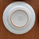 Set of 4 hand-painted dessert plates from Niderviller – Earthenware v