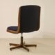 Fauteuil de bureau vintage pivotant en bois année 70