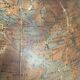 Vintage 1930 globe terrestrial Jacques Adnet world map J. Forest glass wood -