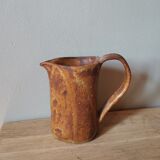 Vintage Handmade Stoneware Pitcher Signed