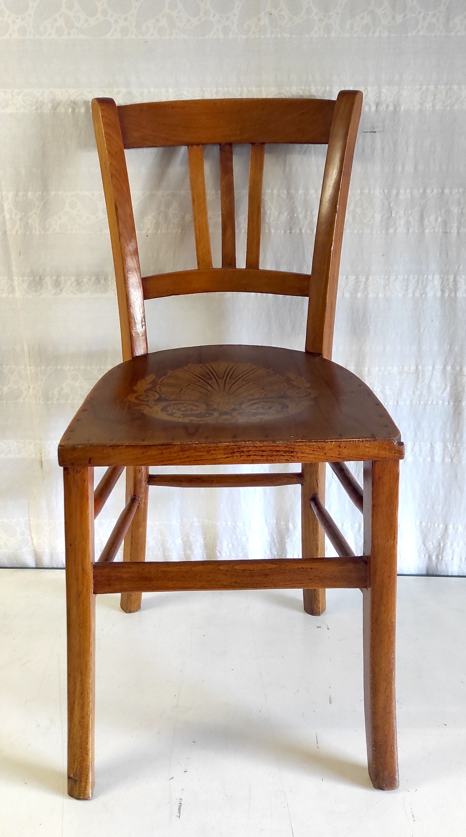 Bistro chair in solid beech – 50s/60s