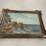 Small old seaside painting