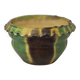 Old flower pot planter glazed terracotta cache pot
