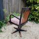 Swivel armchair in solid wood Retro style