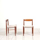 2 chaises de salle à manger en teck par HW Klein pour Bramin Mobler