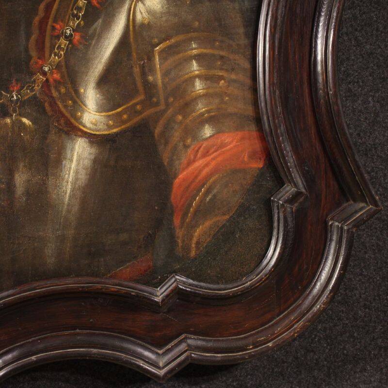 Antique Spanish portrait from the 17th century, Charles II of Spain