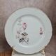 Set of 6 porcelain plates Tognana – antique rose pattern & gold rim