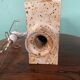 Danish Mid-Century Modern Pottery Table Lamp with Abstract Design 1975