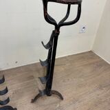 Three wrought iron Hâtiers or Landiers from the 17th-18th century