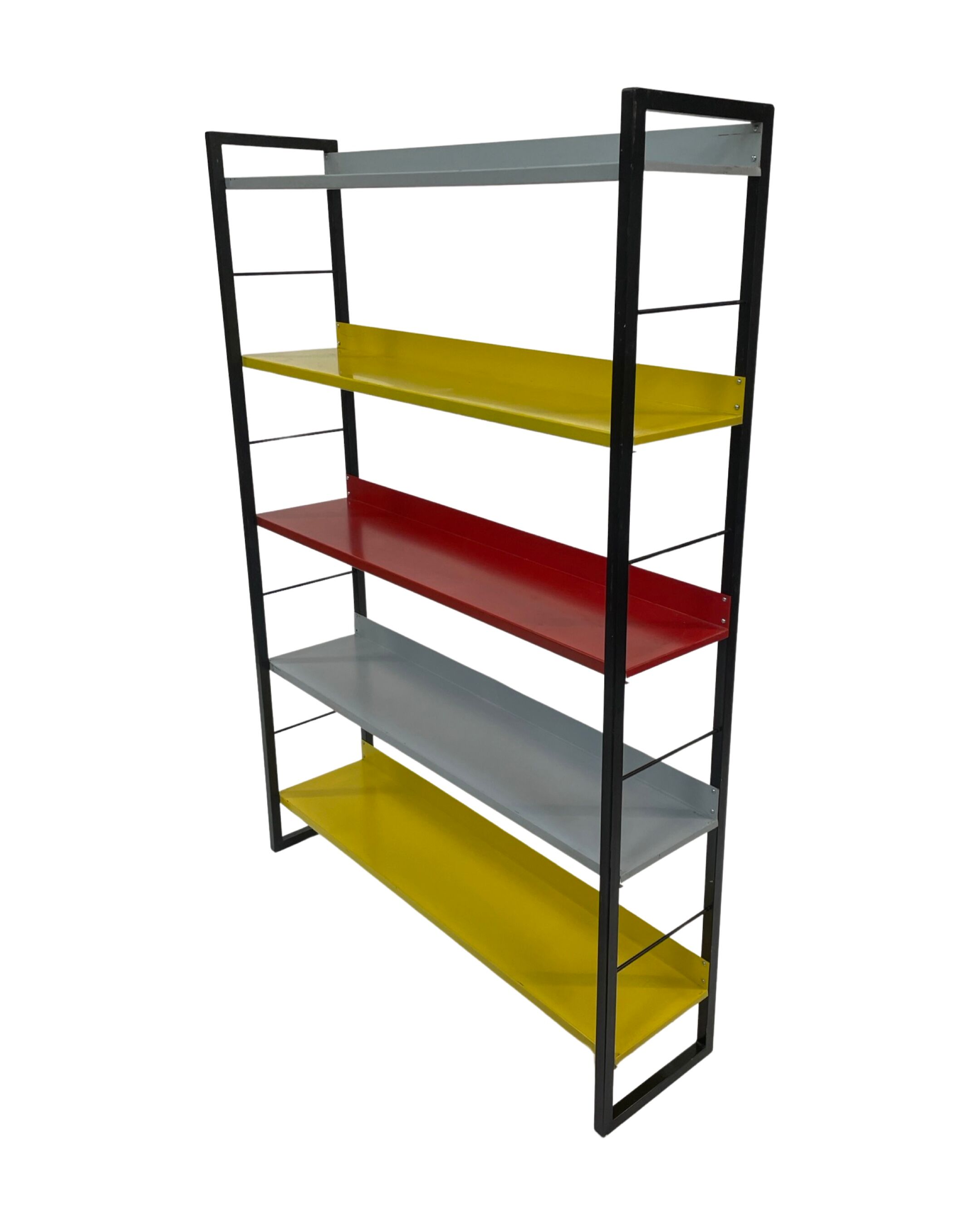 Tomado shelving unit in metal and several colours - 1960s dutch design