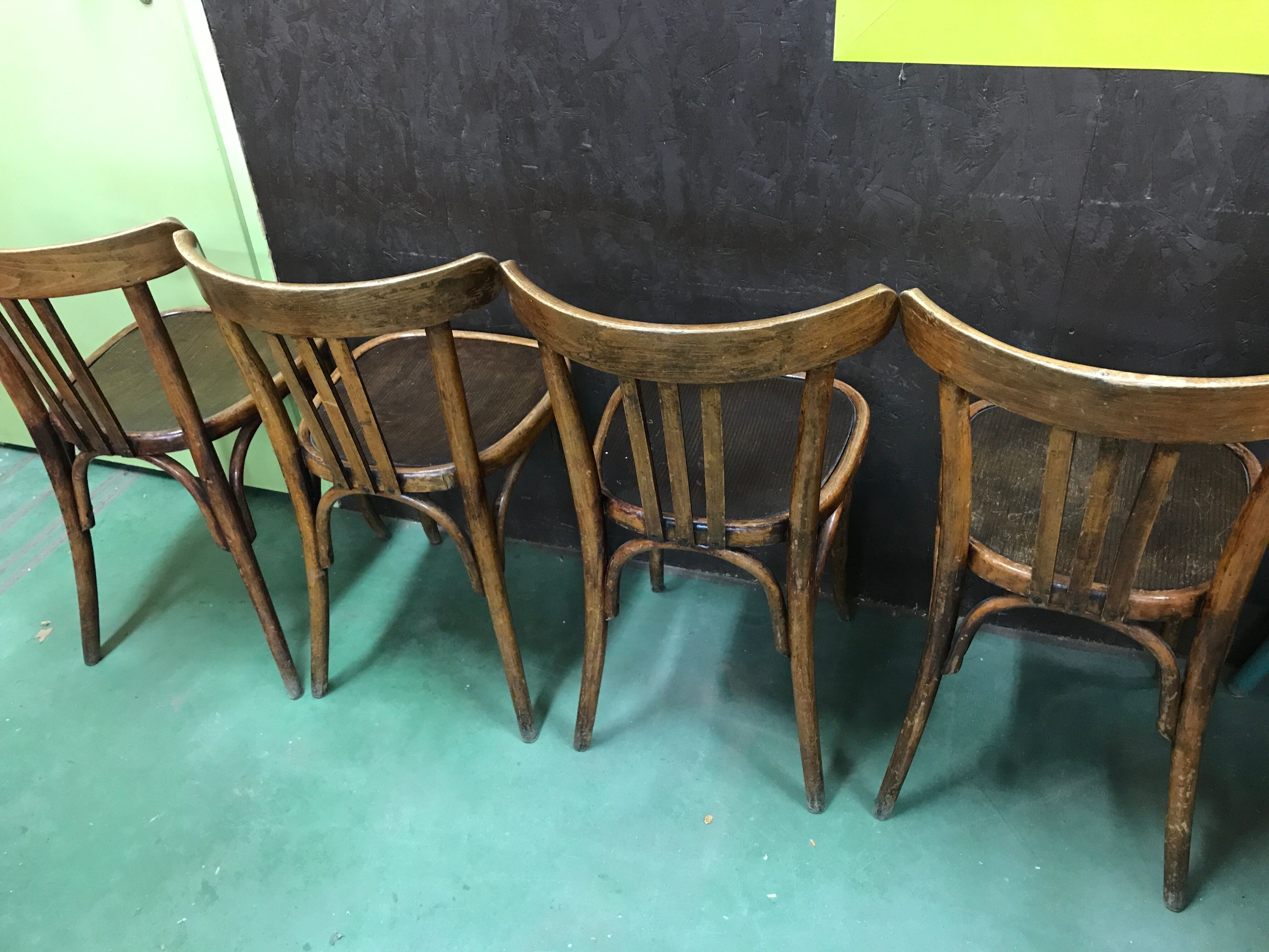 Lot of 4 Thonet style bistro chairs