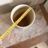 Old Stoneware Vase Ceramic Alsace Flowers Signed Paul Schmitter 1994 Unique