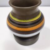Postmodern Brown Enameled Earthenware Vase by Bitossi