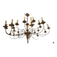 Large solid brass chandelier with 24 lights