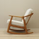 Fauteuil à bascule en chêne, design danois, années 1960, designer: H. Brockmann Petersen, production: Randers Møbelf
