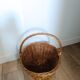 Large round vintage wicker basket