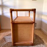 Vintage rattan and cane sideboard