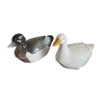 Duo of small terrines goose and duck Michel Caugnant