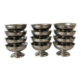 Stainless steel ice cream bowls