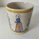 Antique Quimper Henriot jug-cup peasant style circa 1900.