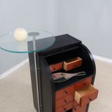Vintage roller shutter cabinet Giorgetti 1980s
