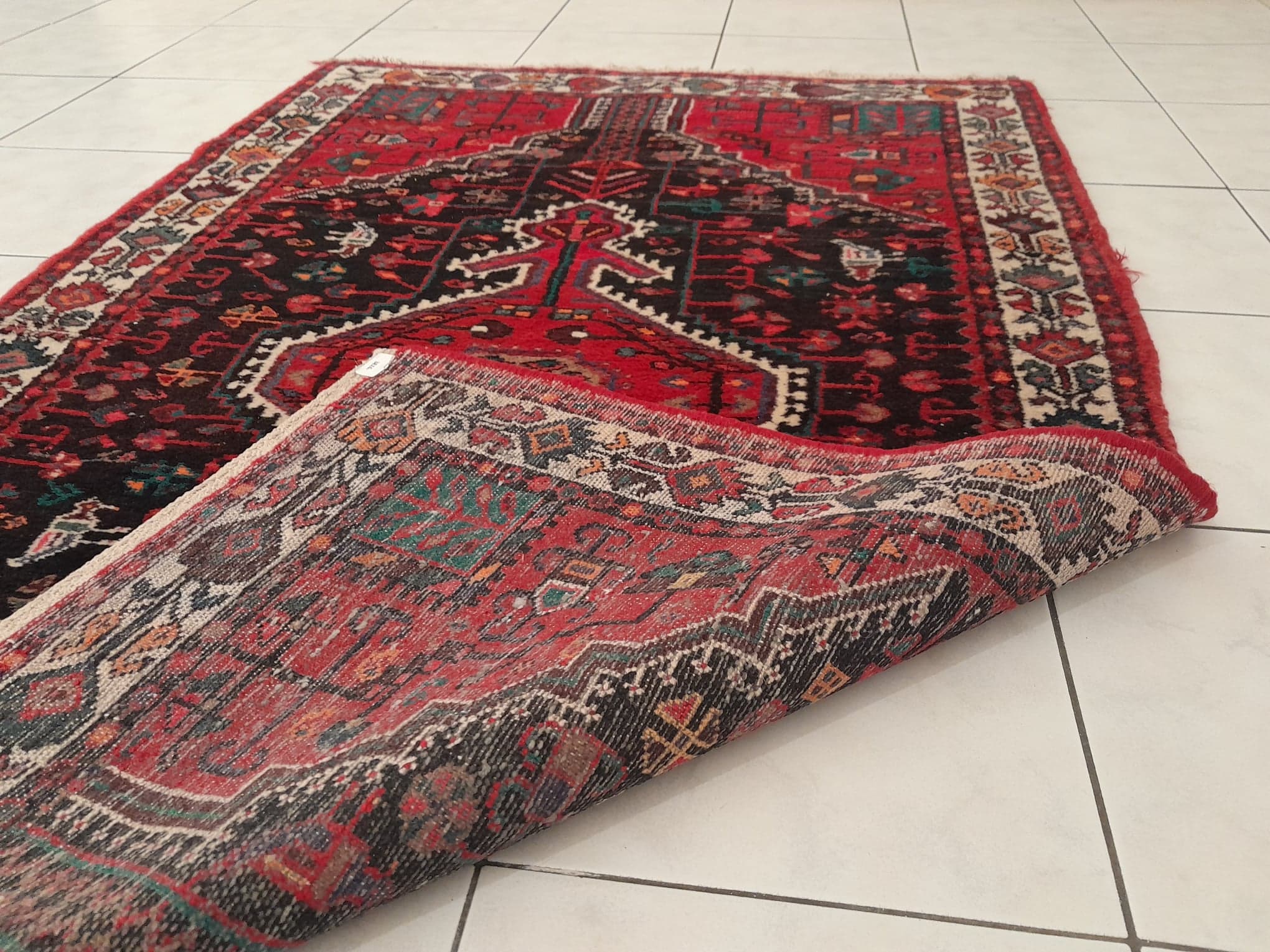 Handmade hamadan persian carpet 185x115cm