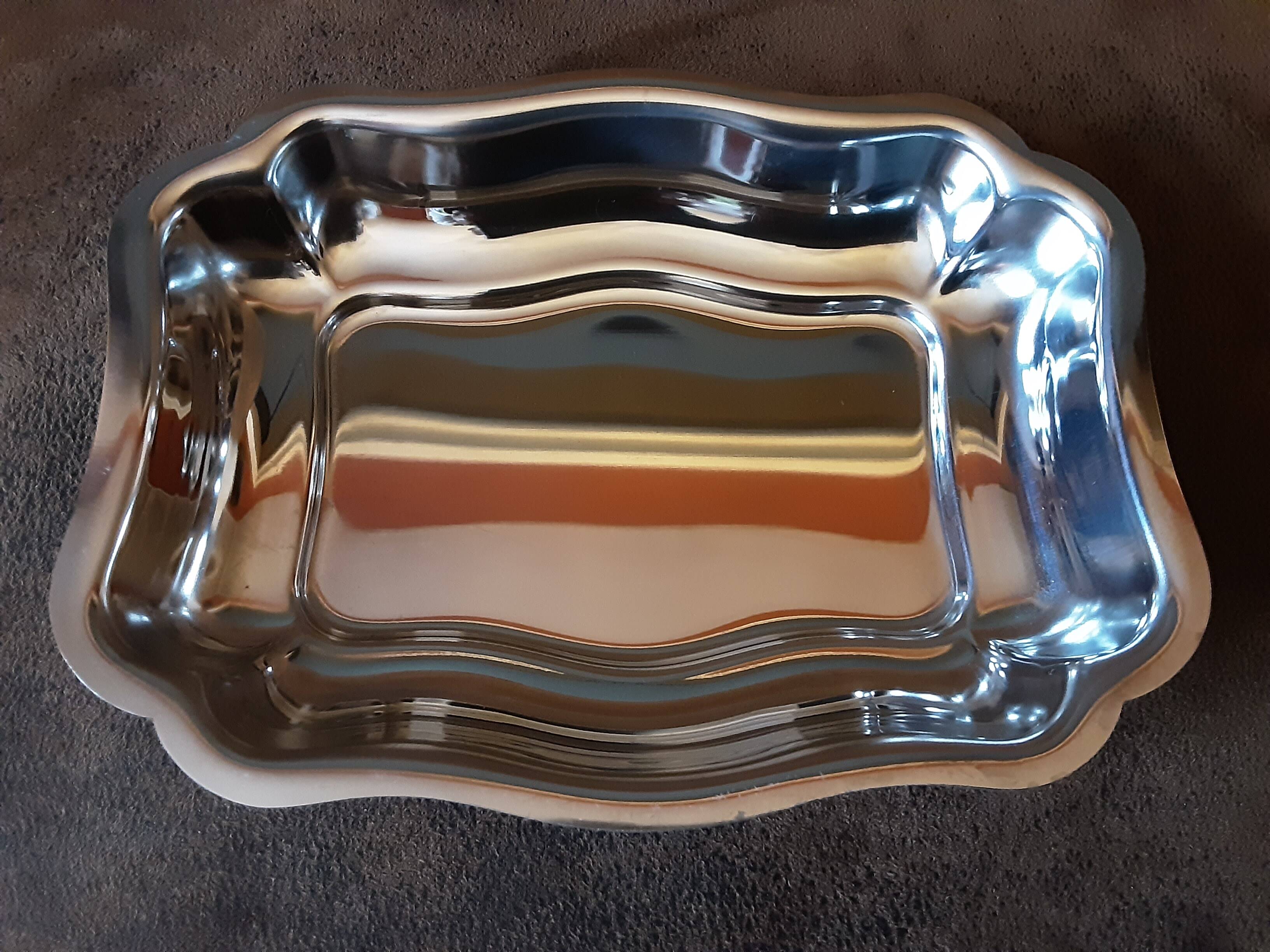 Vintage metal butter dish