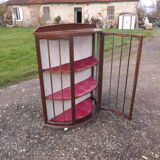 Showcase half moon mahogany, 1900