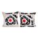 Lot de 2 housses de coussin brodées vintage 53x53 cm