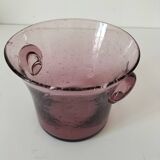 Biot style purple blown glass champagne bucket