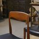 Ensemble de 6 chaises scandinaves en teck par Niels Otto Moller Danemark 1960’s