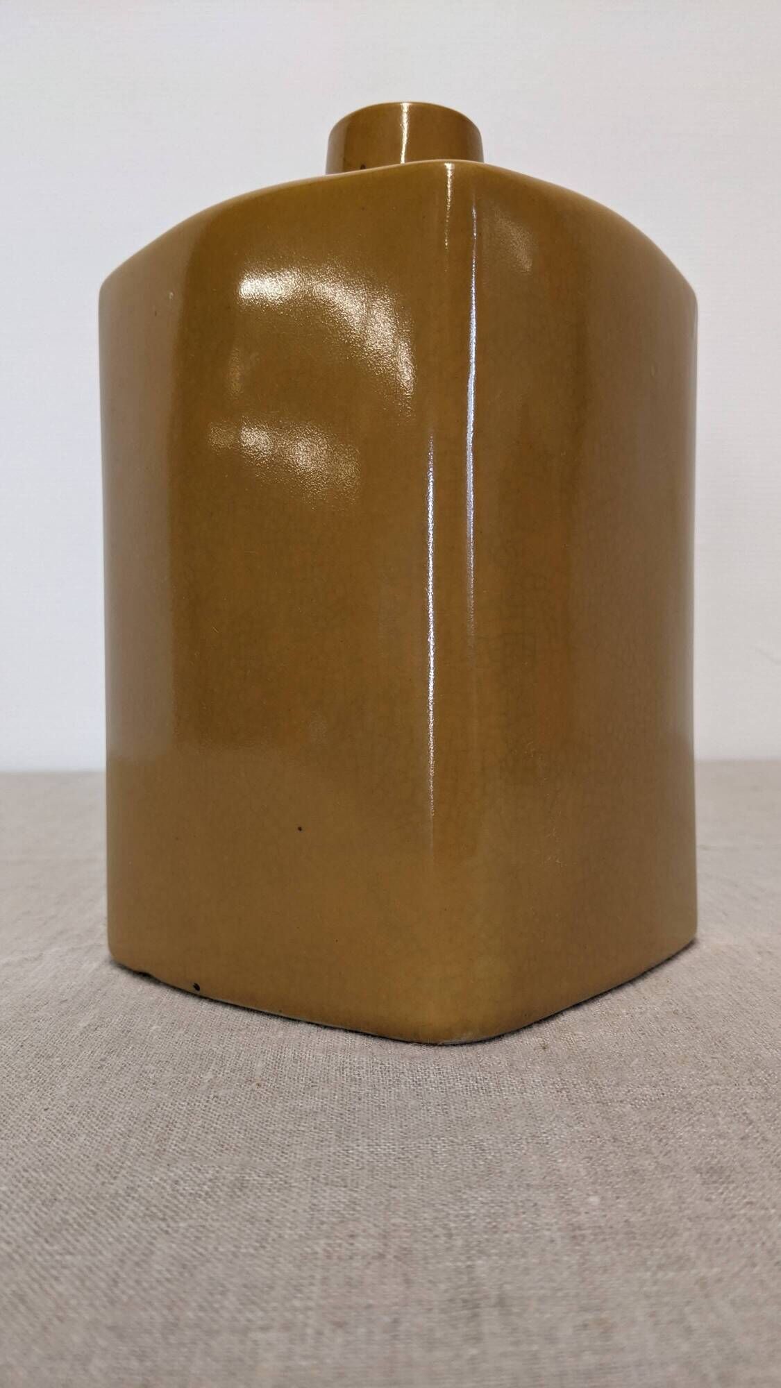 Set of 3 coloured earthenware vases Les Jardins d'Ulysse, France circa 1990